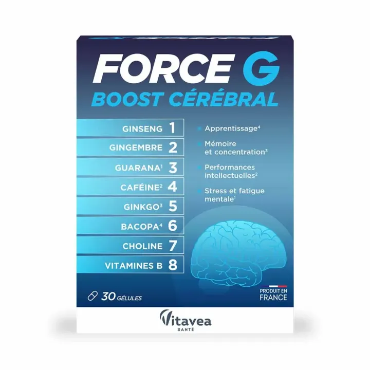 Force G boost c&eacute;r&eacute;bral Vitavea - boite de 30 g&eacute;lules 
