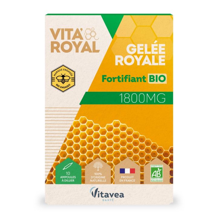 Vita'Royal Gel&eacute;e royale bio 1800 mg Vitavea - bo&icirc;te de 10 ampoules