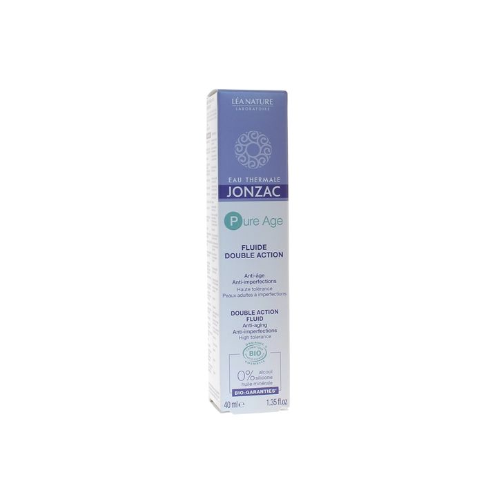 Pure Age Fluide double action anti-&acirc;ge/anti-imperfections bio Eau thermale Jonzac - tube de 40ml