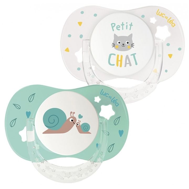 Sucette anatomique essentiel 6-18 mois Luc et L&eacute;a - lot de 2 sucettes
