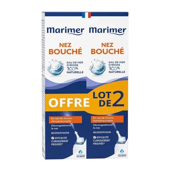 Marimer spray nez bouch&eacute; Gilbert - lot de 2 sprays de 100ml