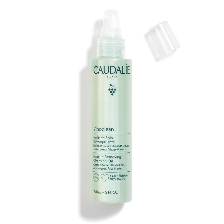 Huile de soin d&eacute;maquillante Vinoclean Caudalie - flacon pompe de 150ml