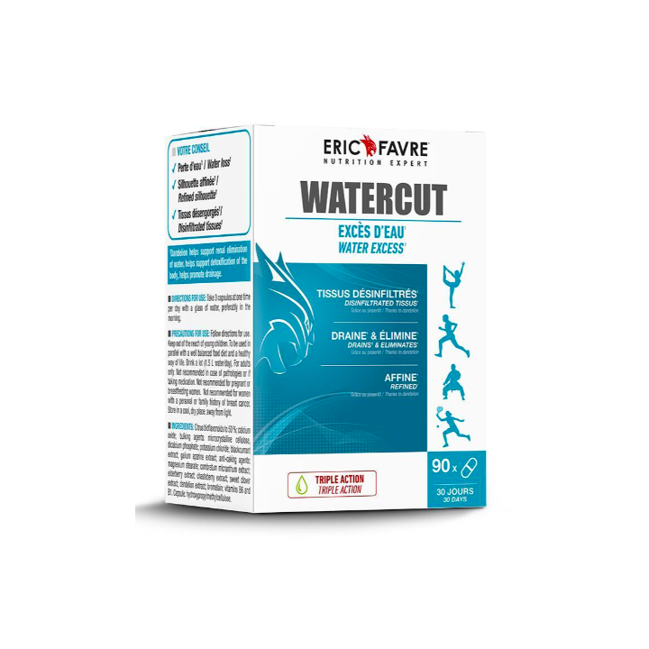 Water Cut exc&egrave;s d'eau Eric Favre - bo&icirc;te de 90 g&eacute;lules