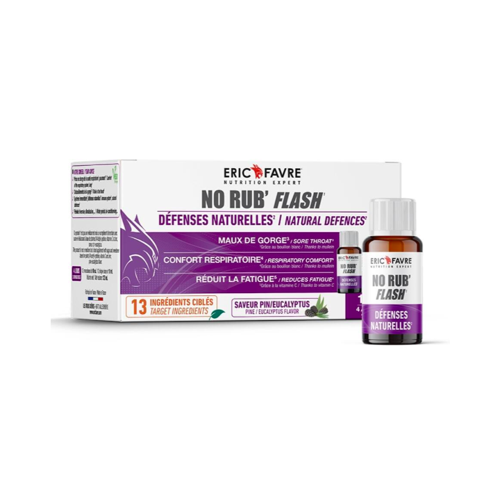 No rub'flash d&eacute;fenses naturelles Eric Favre - bo&icirc;te de 12 shots de 10ml