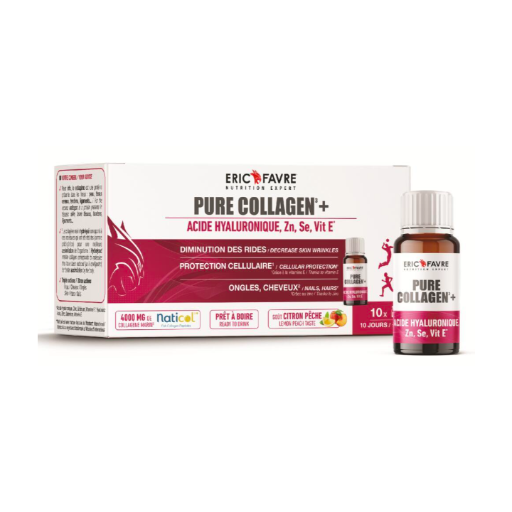 Pure Collagen+ Eric Favre - bo&icirc;te de 10 shots de 15ml