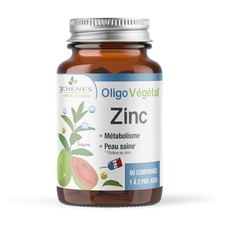 OligoV&eacute;g&eacute;tal Zinc 3 Ch&ecirc;nes - pot de 60 comprim&eacute;s