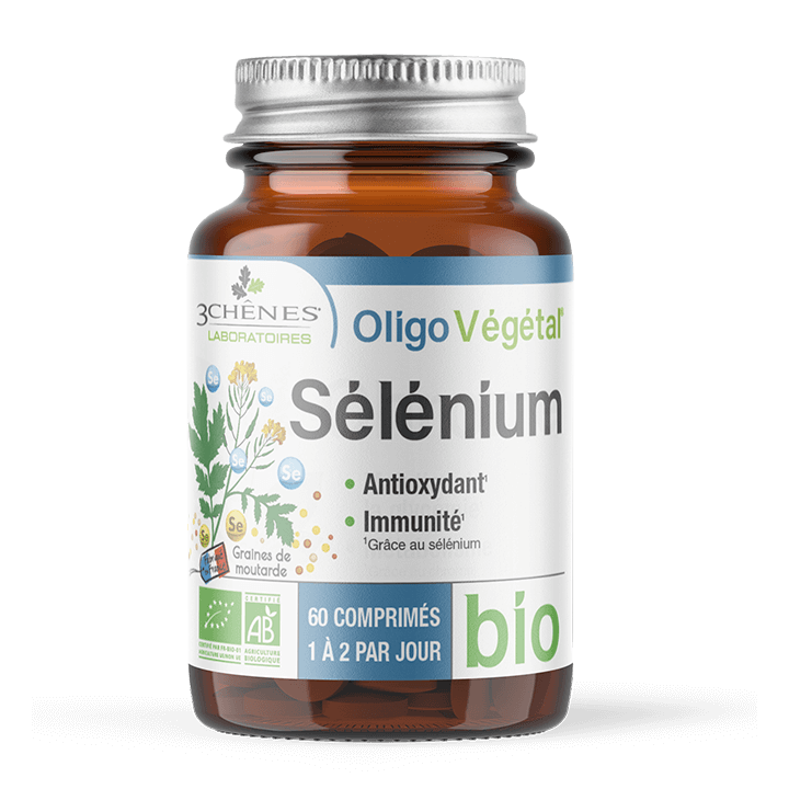 OligoV&eacute;g&eacute;tal S&eacute;l&eacute;nium bio 3 Ch&ecirc;nes - pot de 60 comprim&eacute;s
