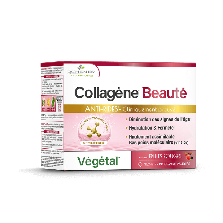 Collag&egrave;ne beaut&eacute; v&eacute;g&eacute;tal Les 3 Ch&ecirc;nes - boite de 25 sachets