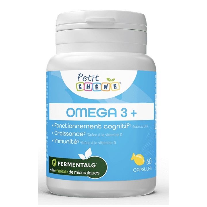 Petit Ch&ecirc;ne Omega 3+ Les 3 Ch&ecirc;nes - bo&icirc;te de 60 capsules