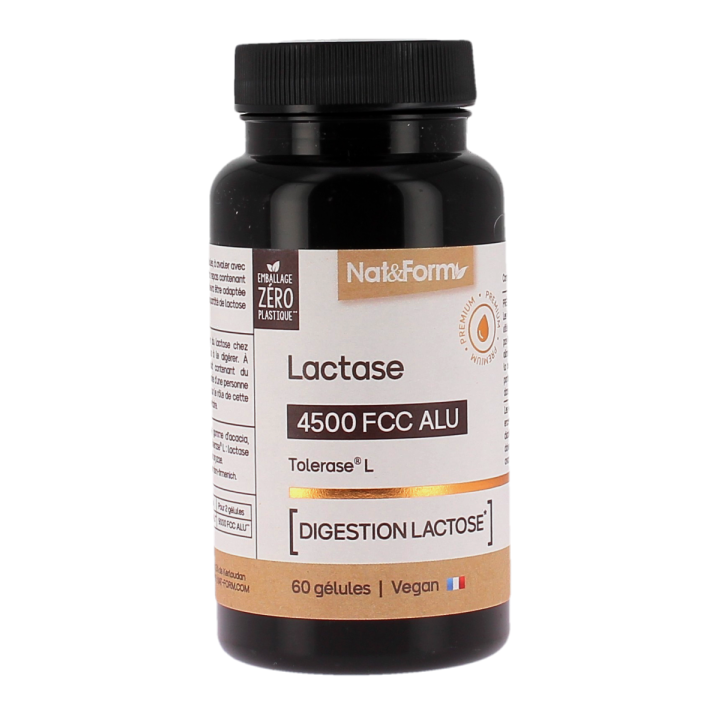 Lactase tol&eacute;rase L 4500 fcc alu Nat&form - pot de 60 g&eacute;lules