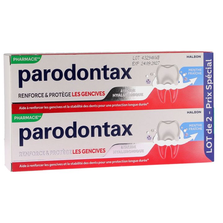 Dentifrice renforce et prot&egrave;ge les gencives Parodontax - lot de 2 tubes de 75ml