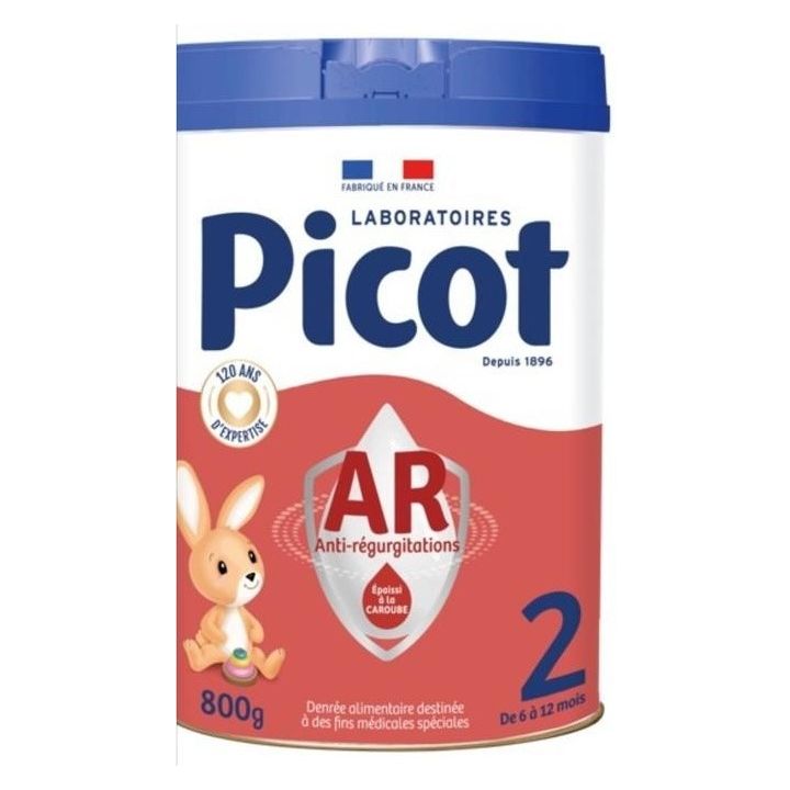 AR anti r&eacute;gurgitations lait expert 2&egrave;me &acirc;ge Picot - boite de 800g