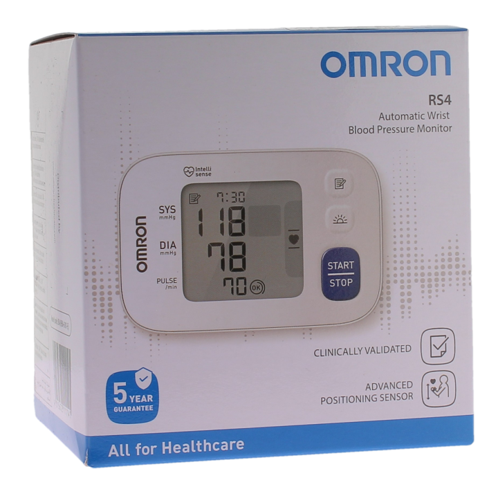 Tensiom&egrave;tre &eacute;lectronique poignet rs4 Omron - boite d'un tensiom&egrave;tre + brassard