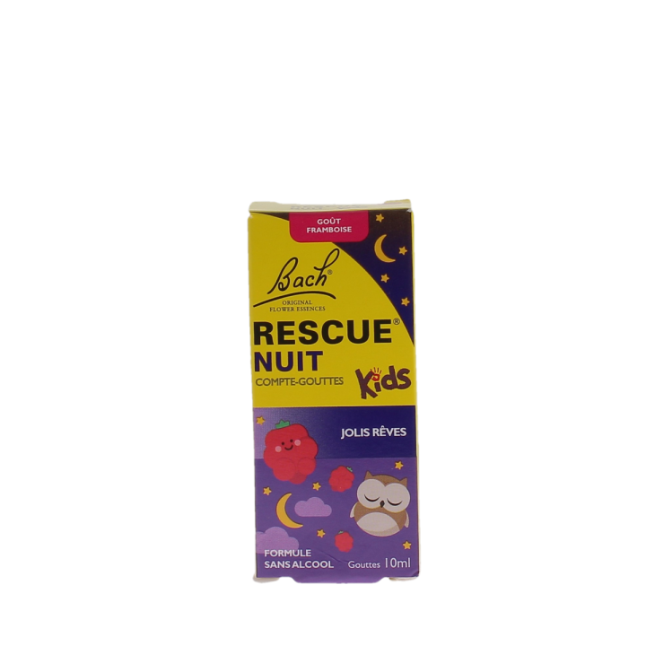 Rescue nuit kids compte-gouttes jolis-r&ecirc;ves go&ucirc;t framboise - flacon de 10ml