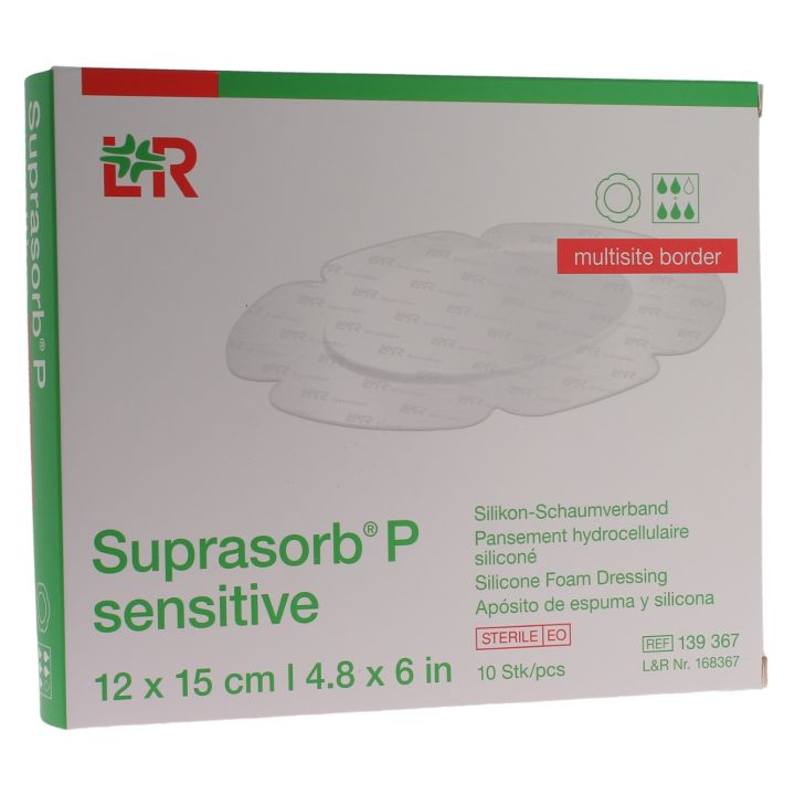 Suprasorb P sensitive multisite Lohmann & Rauscher - 10 unit&eacute; de 12x15 cm