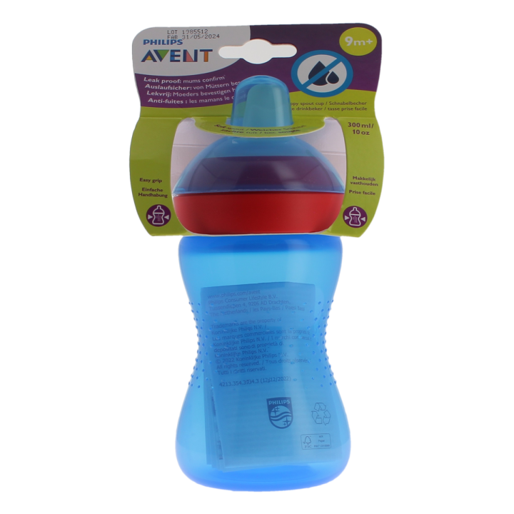 Avent tasse &agrave; bec souple bleu 9 mois et + Philips - tasse de 300ml