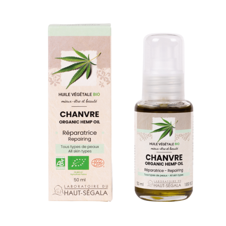 Huile v&eacute;g&eacute;tale bio chanvre Haut-s&eacute;gala - flacon de 100ml