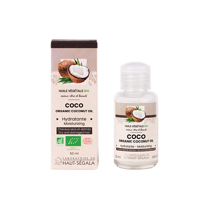 Huile de Coco Bio Hydratante Laboratoire Haut-S&eacute;gala - flacon de 50ml