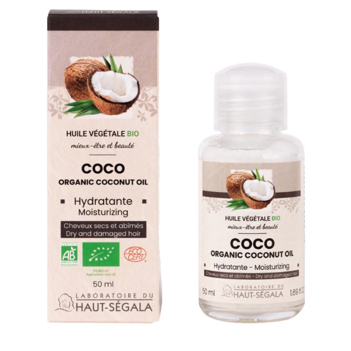 Huile v&eacute;g&eacute;tale bio coco Haut-s&eacute;gala - flacon de 100ml