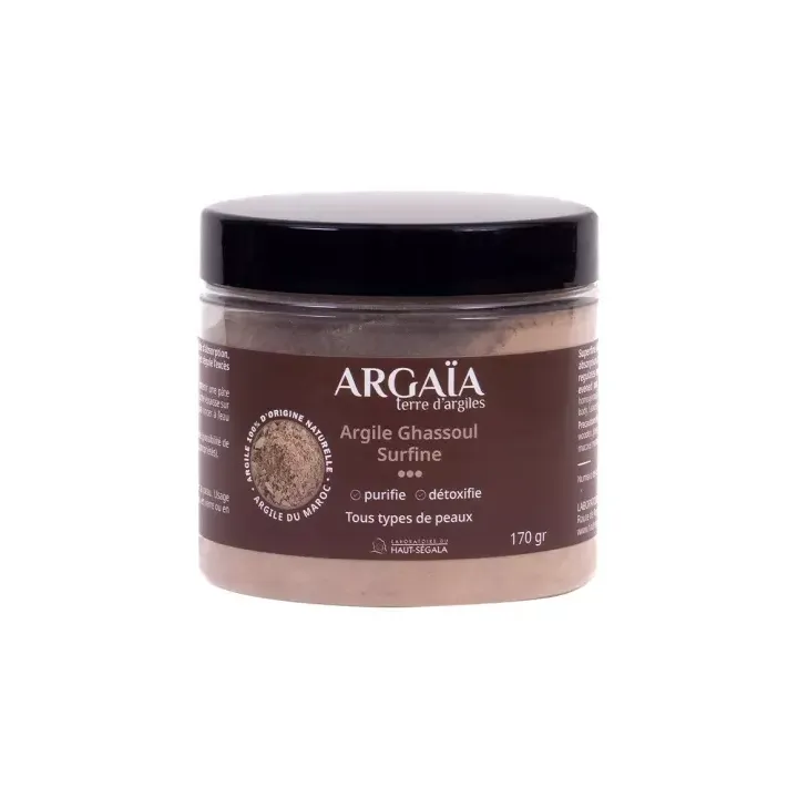 Arga&iuml;a argile ghassoul surfine Haut-S&eacute;gala - pot de 170g