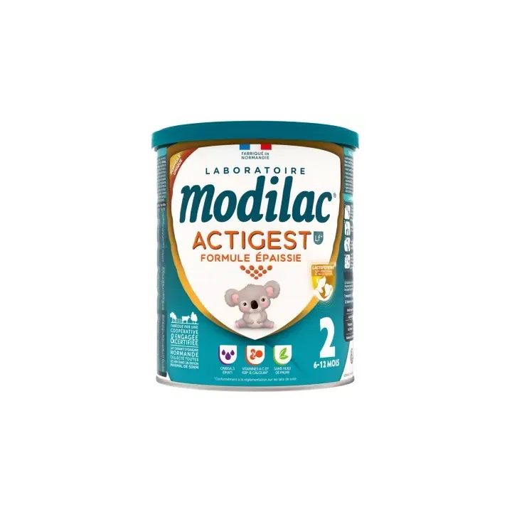 Actigest formule &eacute;paissie Lait 2&egrave;me &acirc;ge Modilac - pot de 800g