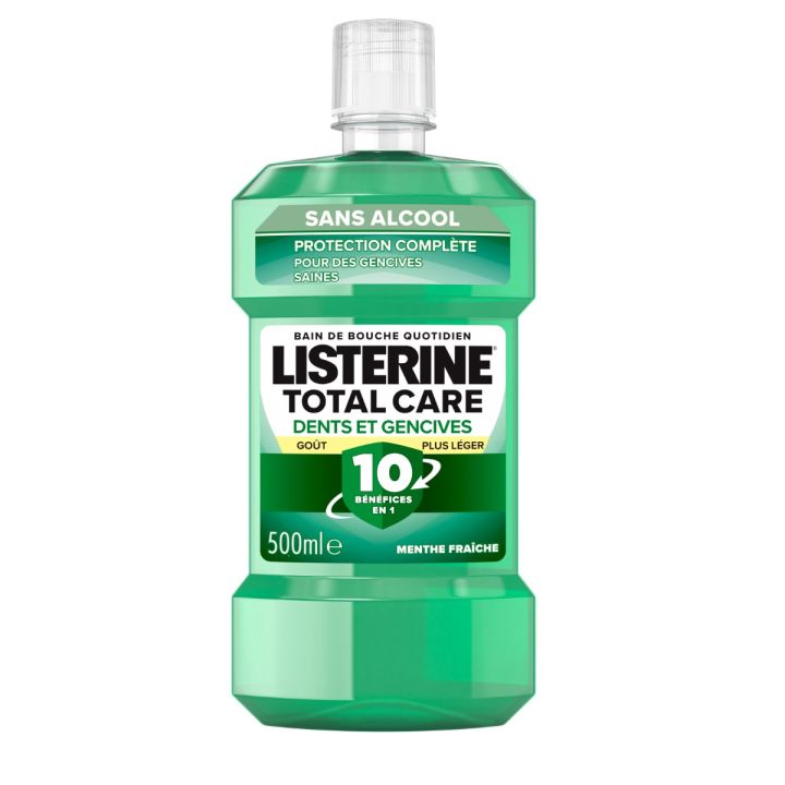 Bain de bouche protection dents et gencives go&ucirc;t plus l&eacute;ger Listerine - flacon de 500ml