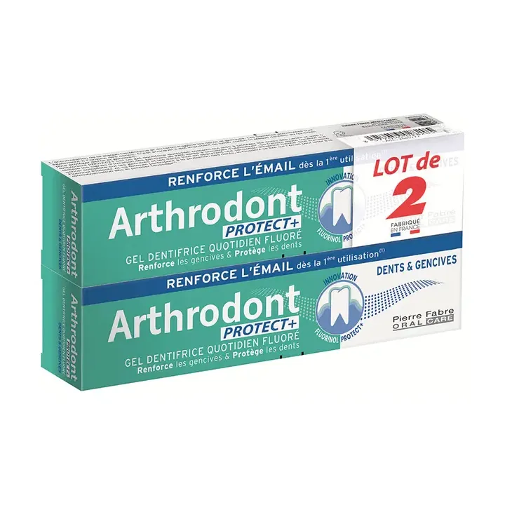 Arthrodont Protect+ dentifrice fluor&eacute; - lot de 2 tubes de 75ml