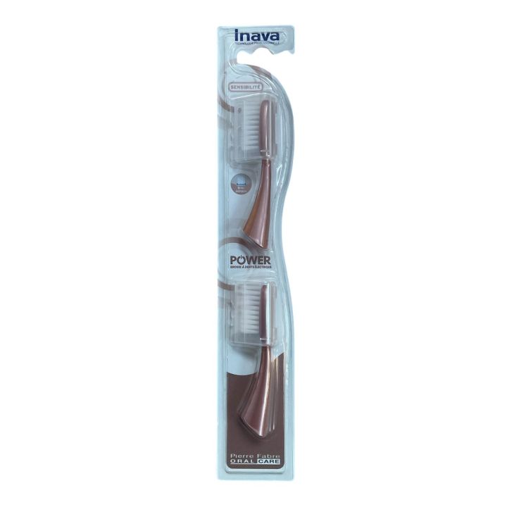 Brossette recharge sensibilit&eacute; Power Inava - lot de 2 brossettes