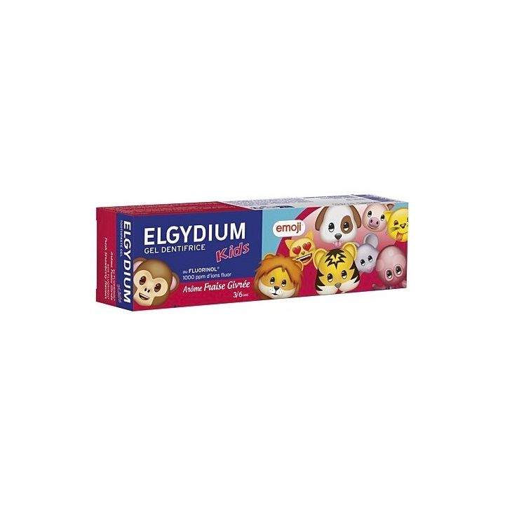 Dentifrice enfant 3-6 ans ar&ocirc;me fraise givr&eacute;e Elgydium kids - tube de 50ml