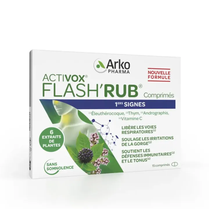 Activox Flash'Rub Arkopharma - bo&icirc;te de 15 comprim&eacute;s