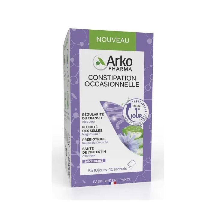 Arkog&eacute;lules Constipation occasionnelle Arkopharma - bo&icirc;te de 10 sachets