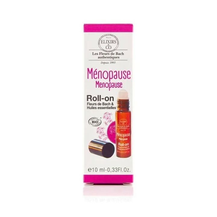 Roll-on M&eacute;nopause fleurs de bach et huiles essentielles bio Elixirs & Co - roll-on de 10ml