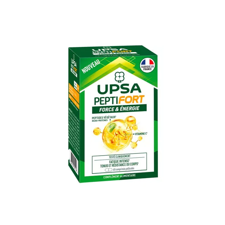 PeptiFort force & &eacute;nergie Upsa - bo&icirc;te de 60 comprim&eacute;s