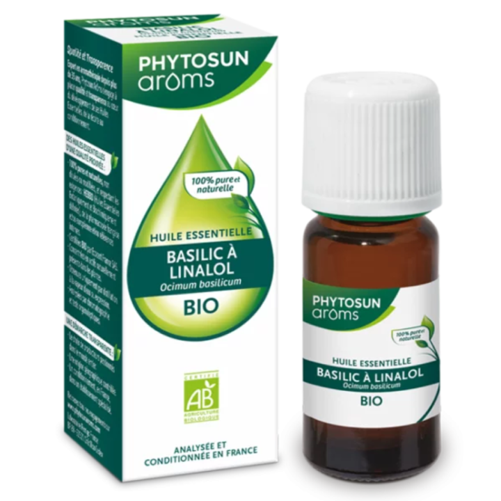 Huile essentielle basilic &agrave; linalol Phytosun ar&ocirc;ms - flacon de 5ml
