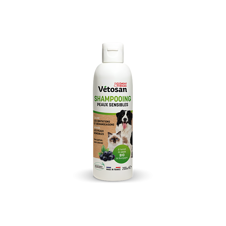 V&eacute;tosan ShampooIng peaux sensibles Cl&eacute;ment Th&eacute;kan - flacon de 200ml