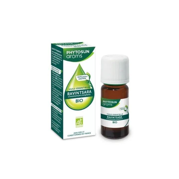 Huile Essentielle Ravintsara bio Phytosun Ar&ocirc;ms - flacon de 10ml