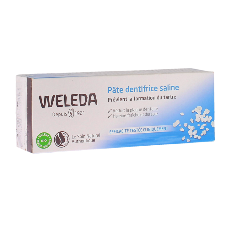 P&acirc;te dentifrice saline Weleda - tube de 75ml