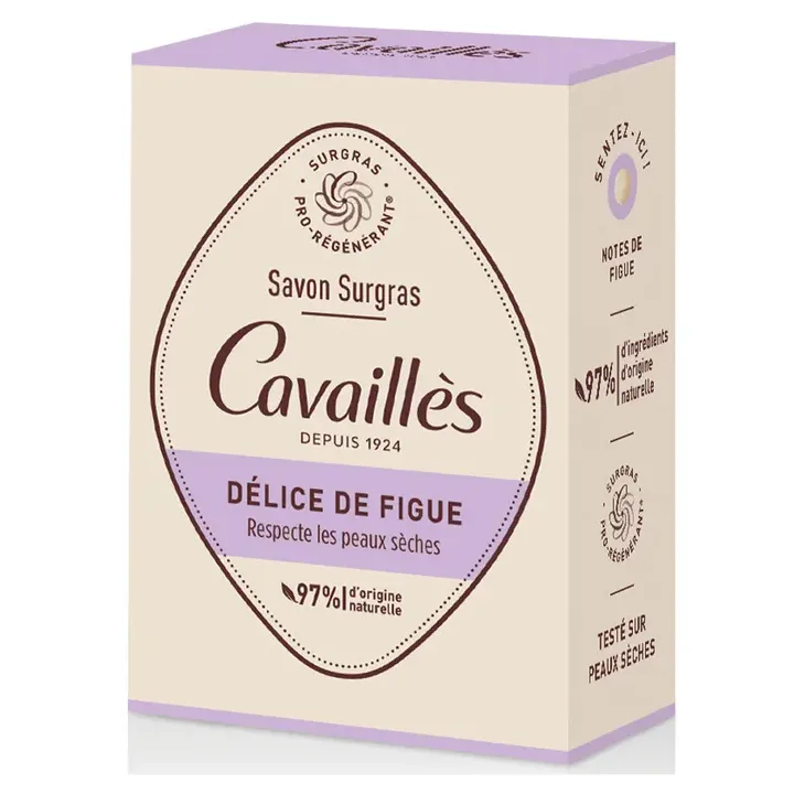 Savon surgras d&eacute;lice de figue Rog&eacute; Cavaill&egrave;s - pain de 100g