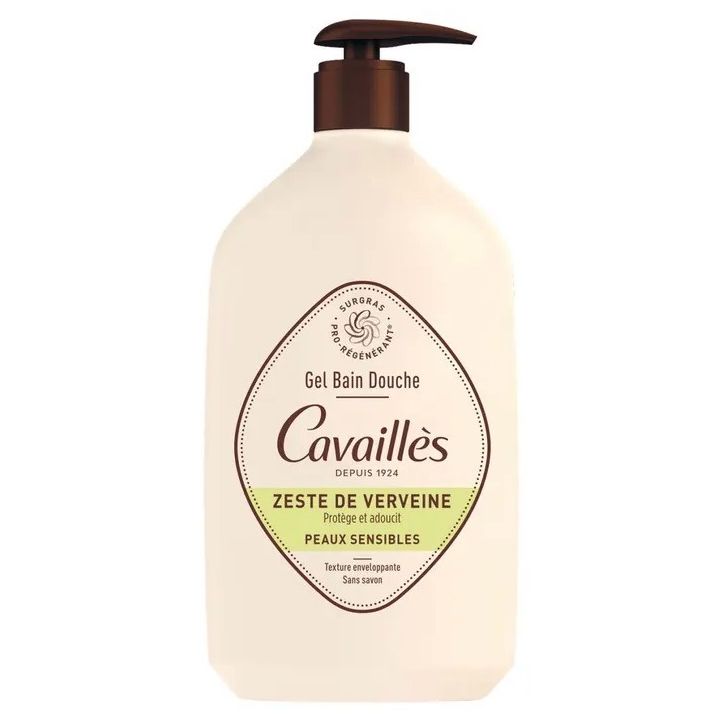 Gel bain douche zeste de verveine Rog&eacute; Cavaill&egrave;s - flacon-pompe de 1L