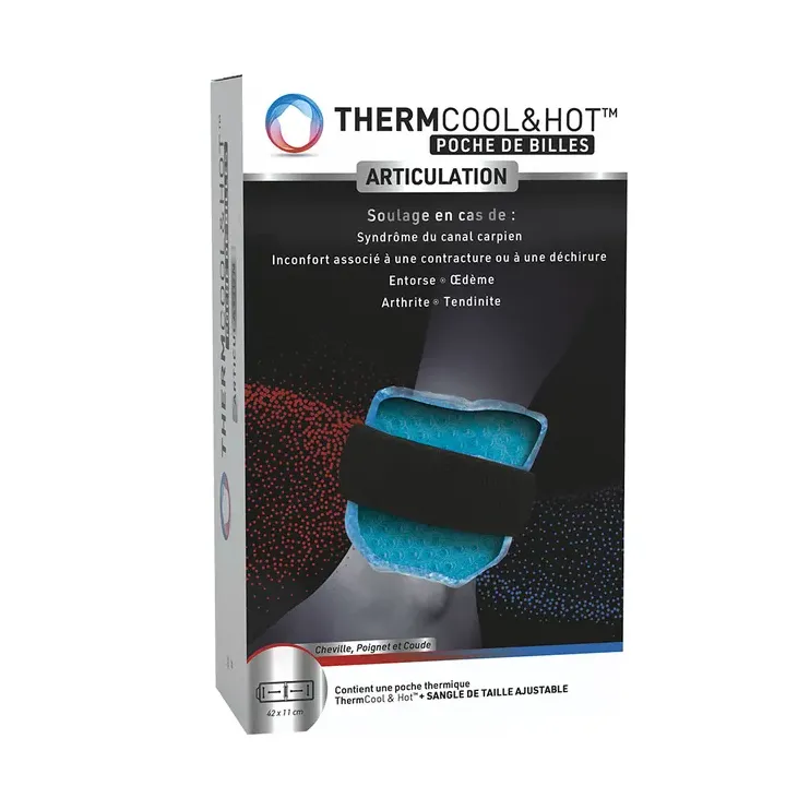 Thermocool&hot poche de billes articulation Bausch lomb - poche de billes 42x11cm