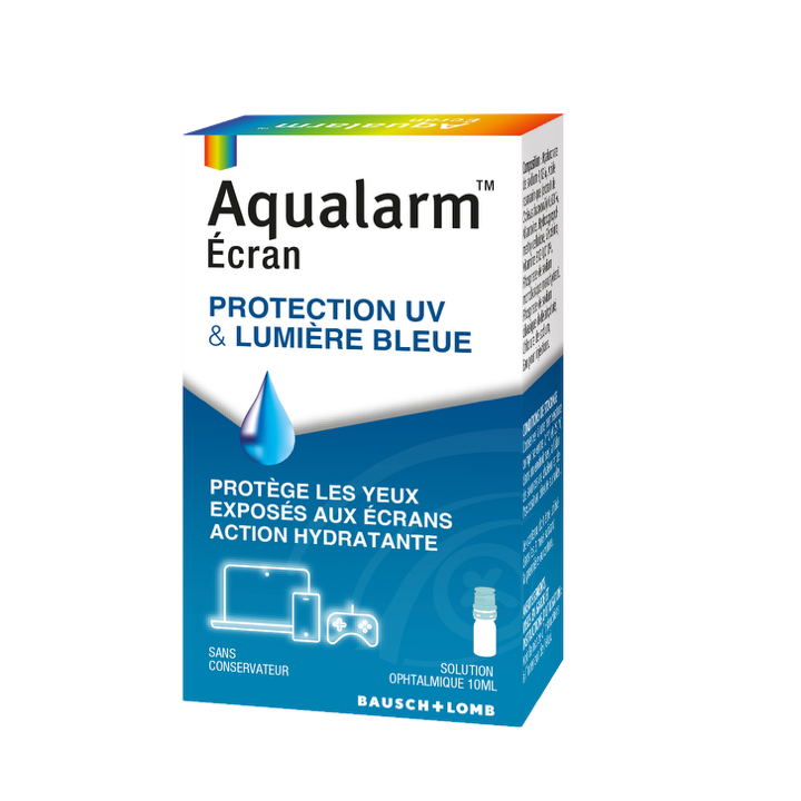 Aqualarm Ecran Protection UV et lumi&egrave;re bleue Bausch & Lomb - flacon de 10ml