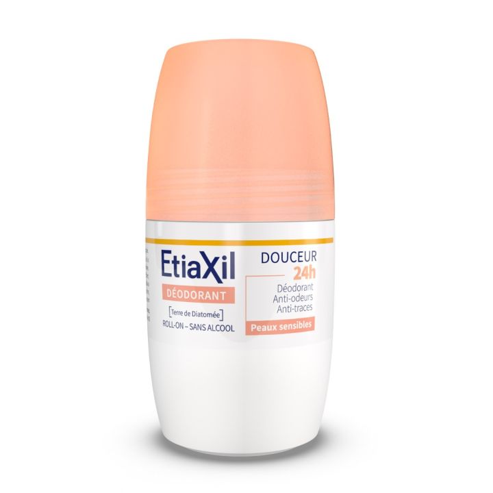 D&eacute;odorant douceur 48H sans aluminium Etiaxil - roll-on de 50 ml