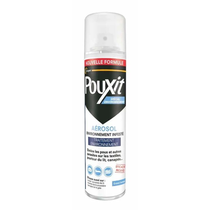 Pouxit a&eacute;rosol sp&eacute;cial environnement infest&eacute; - spray de 250ml