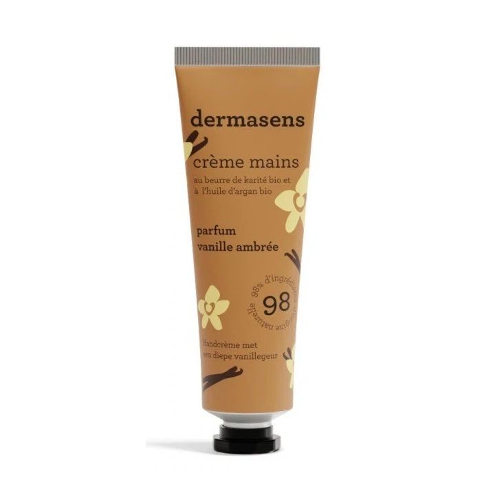 Dermasens cr&egrave;me mains parfum vanille ambr&eacute;e Marque Verte - tube de 30ml