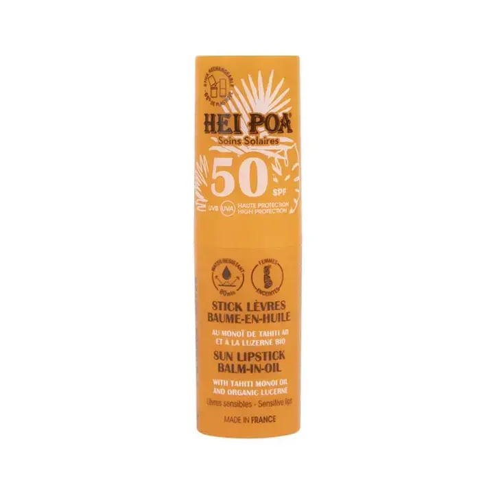 Stick l&egrave;vres baume-en-huile SPF50 Hei Poa - stick de 4g