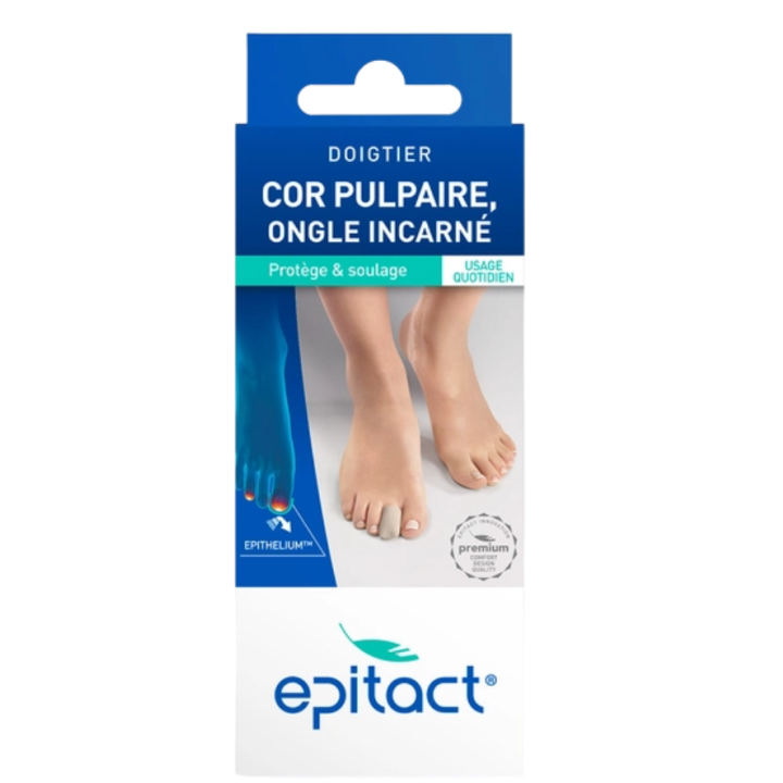 Doigtier cor pulpaire ongle incarn&eacute; taille S Epitact - bo&icirc;te d'1 unit&eacute; 
