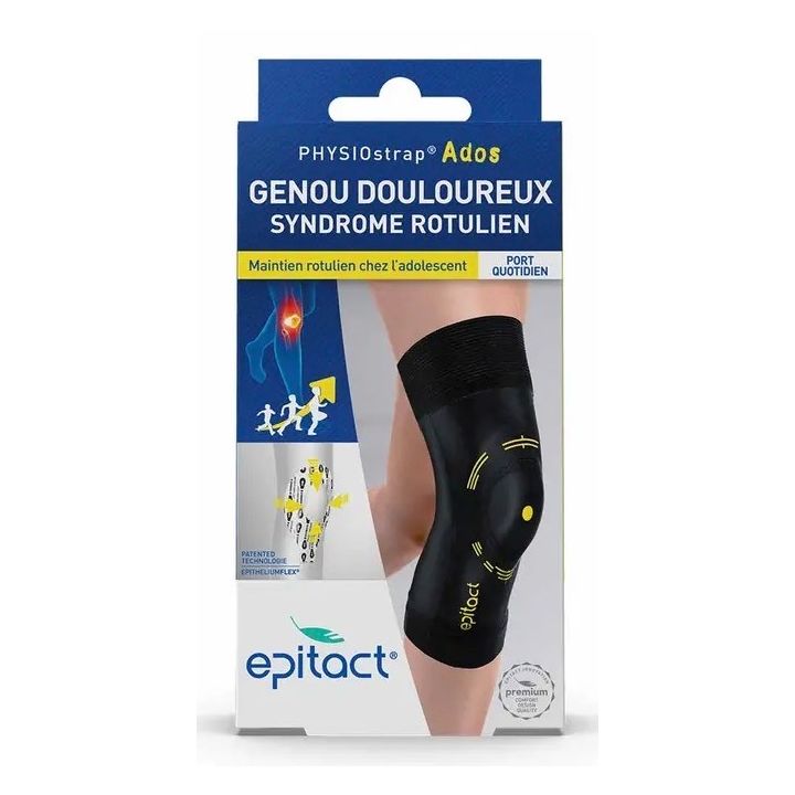 Genouill&egrave;re Physiostrap Ados genou douloureux syndr&ocirc;me rotulien Epitact - 1 genouill&egrave;re