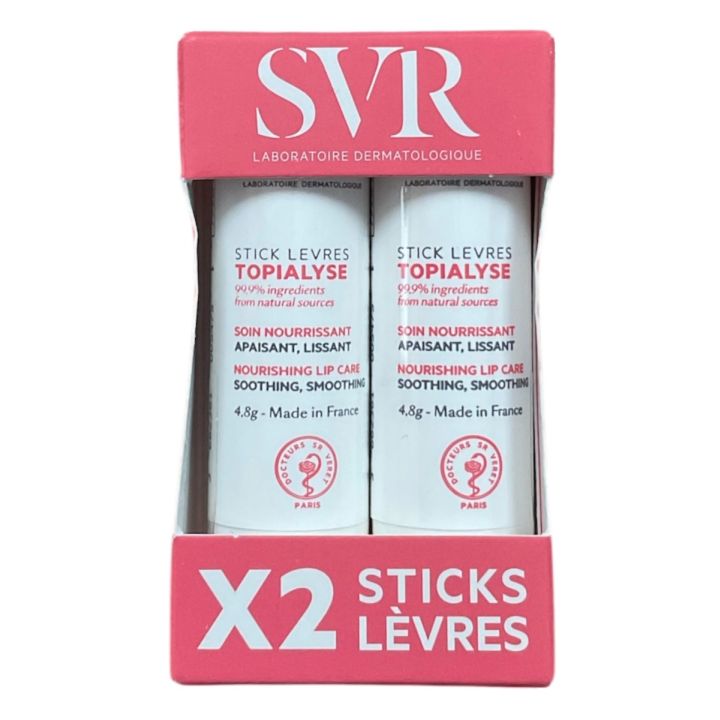 Topialyse stick l&egrave;vres SVR - lot de 2 sticks de 4g