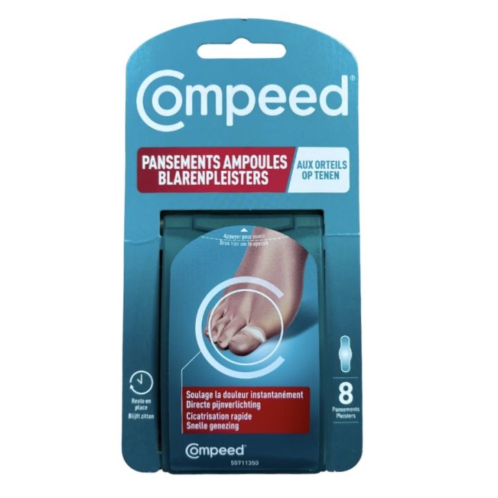 Pansements ampoules aux orteils Compeed - boite de 8 pansements