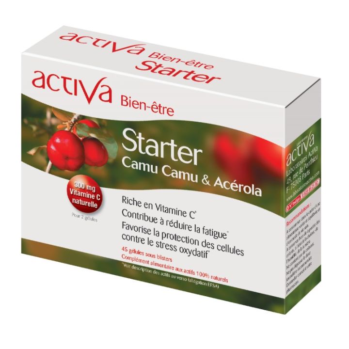 Bien-&ecirc;tre Starter camu-camu et ac&eacute;rola Activa - boite de 45 g&eacute;lules